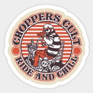 Choppers Cult Ride and Chill Sticker